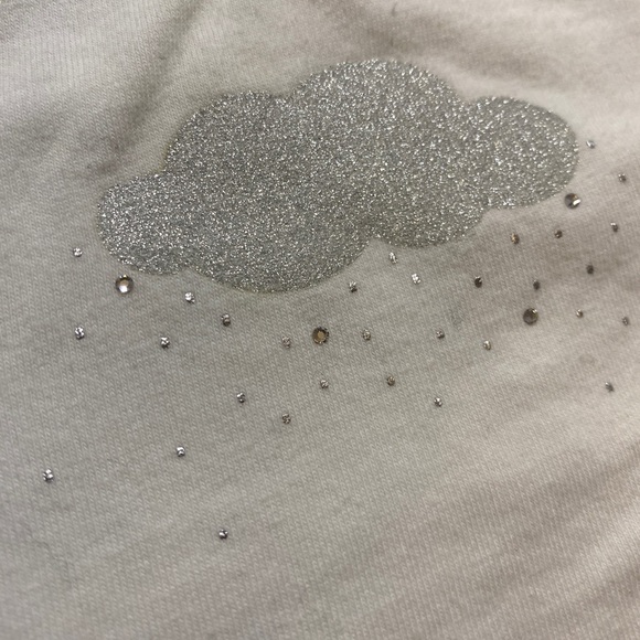 Il gufo long sleeve tshirt with cloud motif and small crystals - Picture 2 of 5